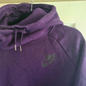 Dark Purple Cowl Neck Nike Hoodie